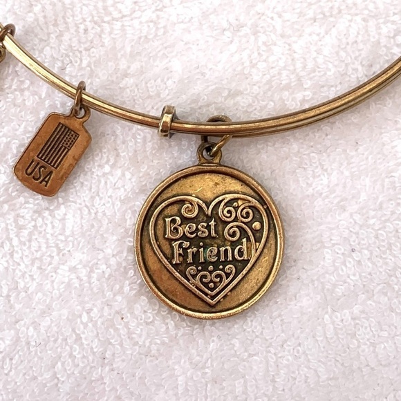 Wind & Fire Best Friend Charm Bracelet Gold Finish Expandable 2”- 3.5” - Picture 2 of 4
